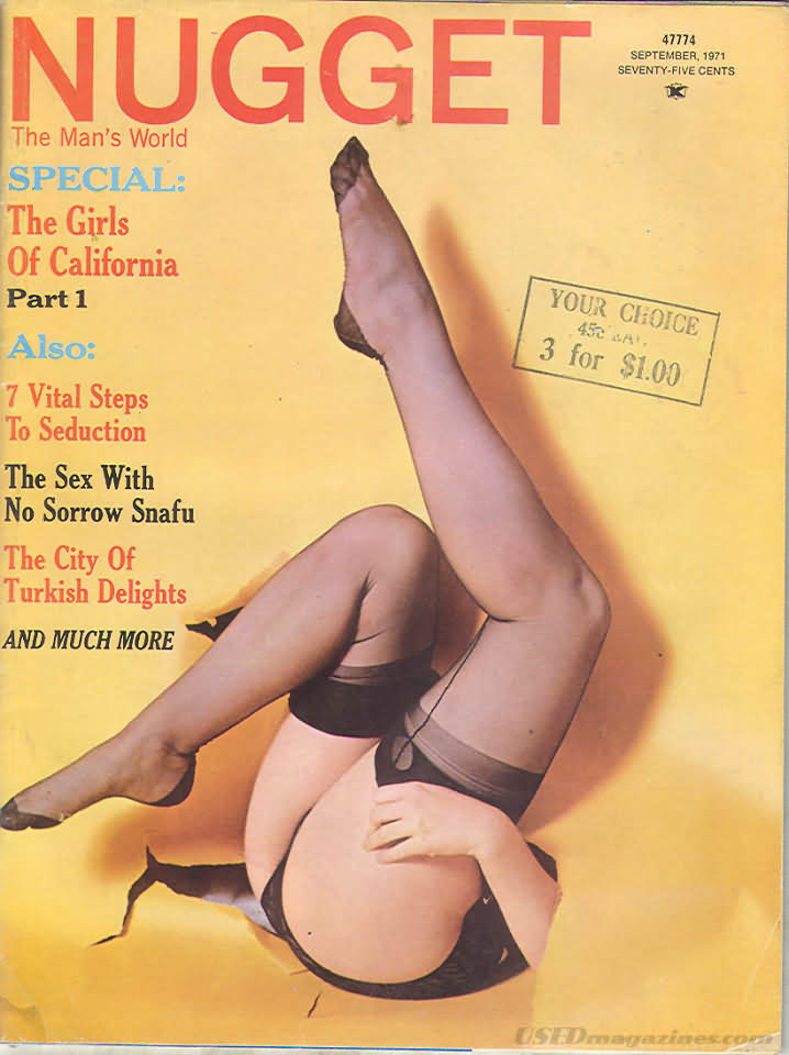 Nugget September 1971 magazine back issue Nugget magizine back copy Nugget September 1971 Adult Magazine Back Issue Published by Nugget, Specialists in XXX Hardcore Kink Magazines. Special: The Girls Of California Part 1.