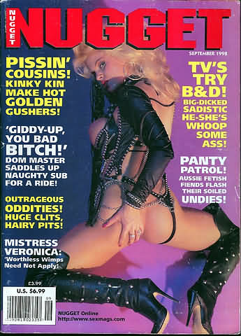 Nugget September 1998 magazine back issue Nugget magizine back copy Nugget September 1998 Adult Magazine Back Issue Published by Nugget, Specialists in XXX Hardcore Kink Magazines. Pissin Cousin! Kinky Kin Make Hot Golden Gushers!.