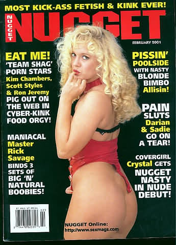 Nugget February 2001 magazine back issue Nugget magizine back copy Nugget February 2001 Adult Magazine Back Issue Published by Nugget, Specialists in XXX Hardcore Kink Magazines. Pissin Poolside With Nasty Blonde Bimbo  Allisin!.