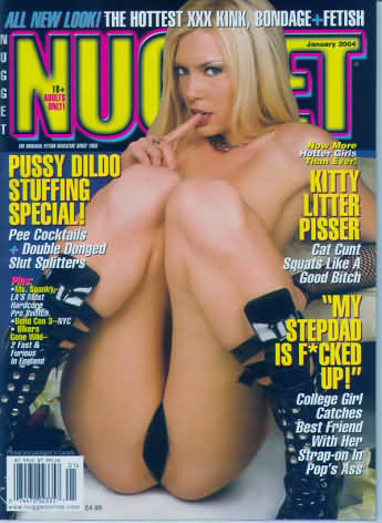 Nugget January 2004 magazine back issue Nugget magizine back copy Nugget January 2004 Adult Magazine Back Issue Published by Nugget, Specialists in XXX Hardcore Kink Magazines. Pussy Dildo Stuffing Special!.