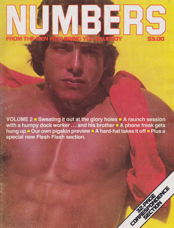 Numbers # 2, November/December 1977 magazine back issue Numbers magizine back copy numbers xxx magazine 1977 back issues no2 glory holes raunch sessions x-rated gay porn pics hunky du