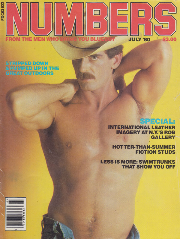 Numbers July 1980 magazine back issue Numbers magizine back copy numbers gay porn magazine 1980 back issues hot horny hung cowboys explicit sex pics strong men nude 