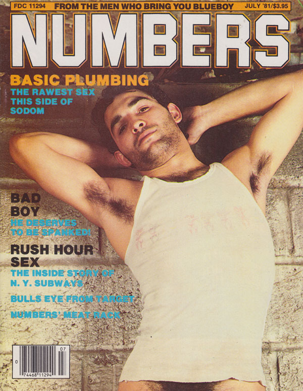 Numbers July 1981 magazine back issue Numbers magizine back copy 1981 issues of numbers magazine hot raw sex pics guy on guy gay xxx action pics naughty men huge dic