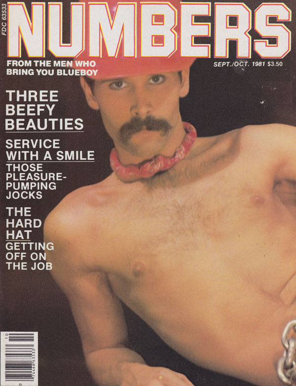 Numbers September/October 1981 magazine back issue Numbers magizine back copy numbers magazine 1981 back issues hot mustache men spread wide beefy beauties long hard cock shots e