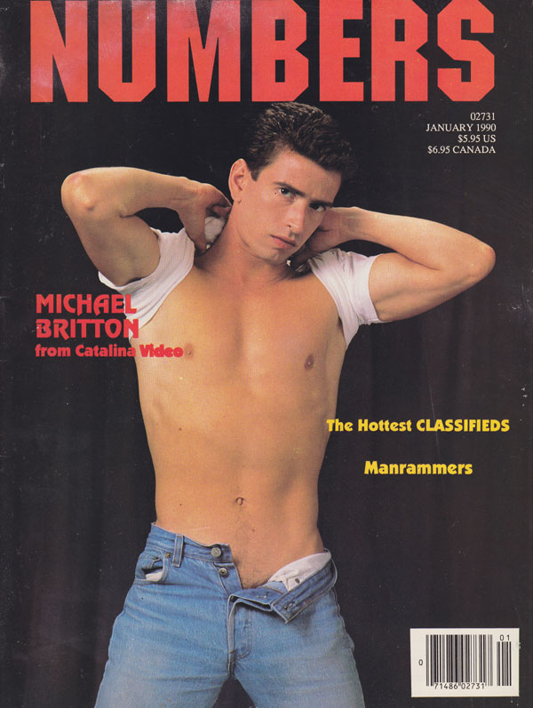 Numbers January 1990 magazine back issue Numbers magizine back copy back issues of numbers magazine 1990 hot hunky horny hung men explicit lewd spreads hard abs huge co