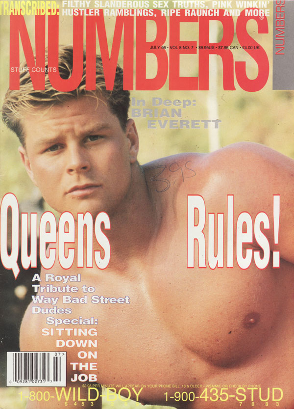 Numbers July 1996 magazine back issue Numbers magizine back copy QUEENS rules a royal tribue to way bad street dudes filthy slanderous sex truths hustler ramblings r