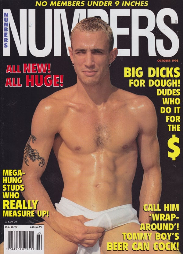 Numbers October 1998 magazine back issue Numbers magizine back copy numbers magazine back issues 1998 hot gay porn mag dudes with huge cocks over 9 inches rock hard abs