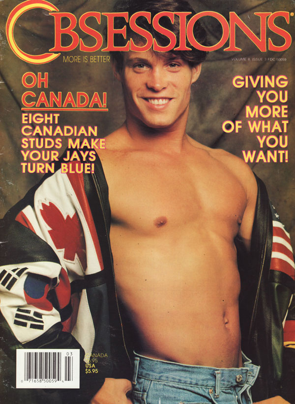 Obsessions March 1993 magazine back issue Obsessions magizine back copy obsessions gay porn magazine 1993 march back issues hot canadian studs nude explicit man on man acti