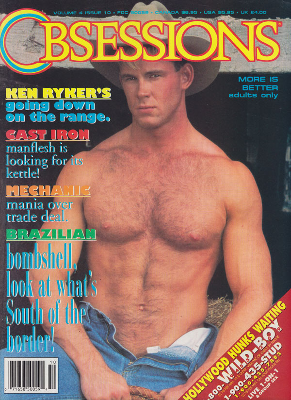 Obsessions October 1995 magazine back issue Obsessions magizine back copy obsessions gay xxx magazine 1995 back issues more is better hot horny hunky men huge biceps 6 pack a