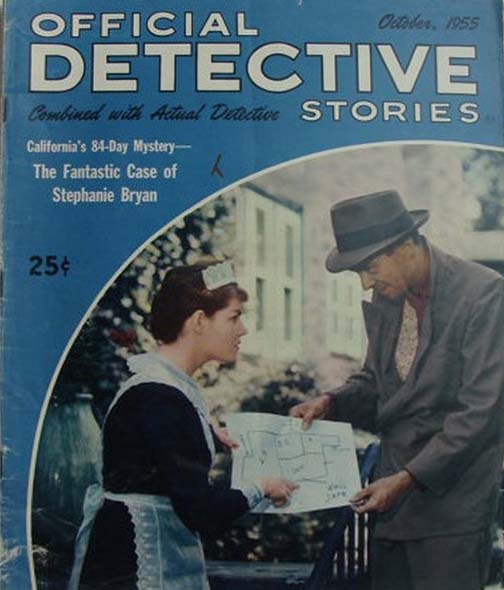 Official Detective Stories October 1955, , Combined With Actual Detective