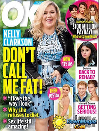 Kelly Clarkson magazine cover appearance OK March 16, 2015