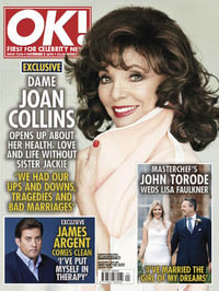 Joan Collins magazine cover appearance OK November 5, 2019