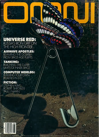 Omni August 1980 magazine back issue Omni magizine back copy 