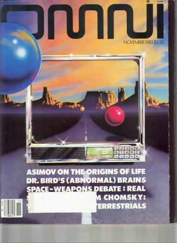 Omni November 1983 magazine back issue Omni magizine back copy 