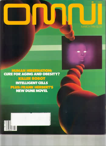 Omni March 1984 magazine back issue Omni magizine back copy 