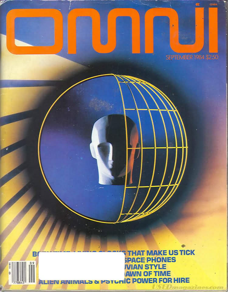 Omni September 1984 magazine back issue Omni magizine back copy 