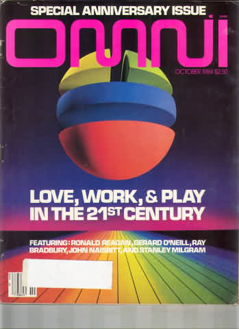 Omni October 1984 magazine back issue Omni magizine back copy 
