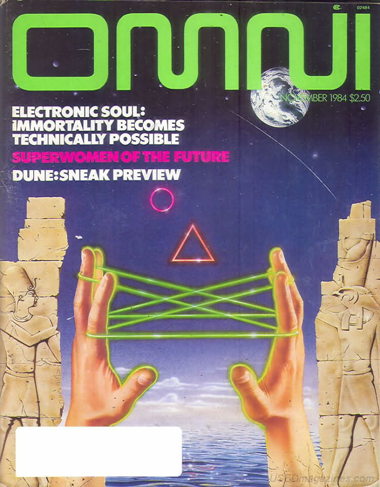 Omni November 1984 magazine back issue Omni magizine back copy 