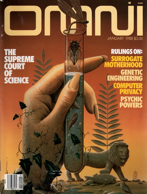 Omni January 1988 magazine back issue Omni magizine back copy 