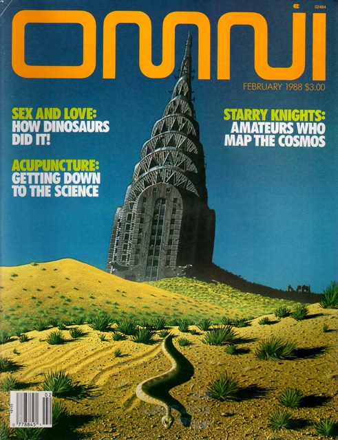 Omni February 1988 magazine back issue Omni magizine back copy 