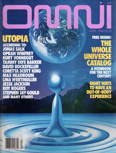 Omni April 1988 magazine back issue Omni magizine back copy 