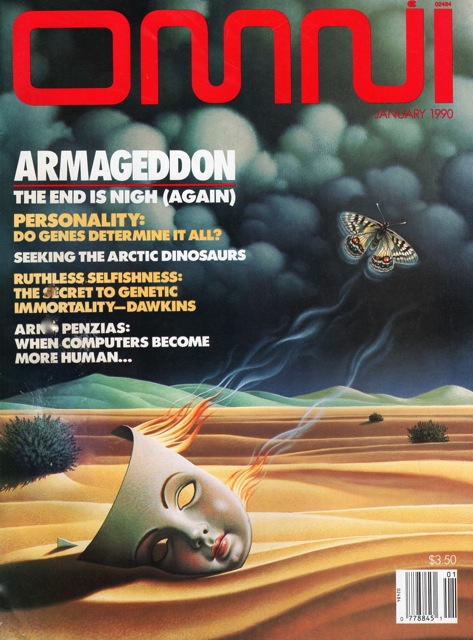 Omni January 1990 magazine back issue Omni magizine back copy 
