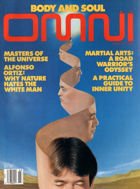 Omni March 1990 magazine back issue Omni magizine back copy 