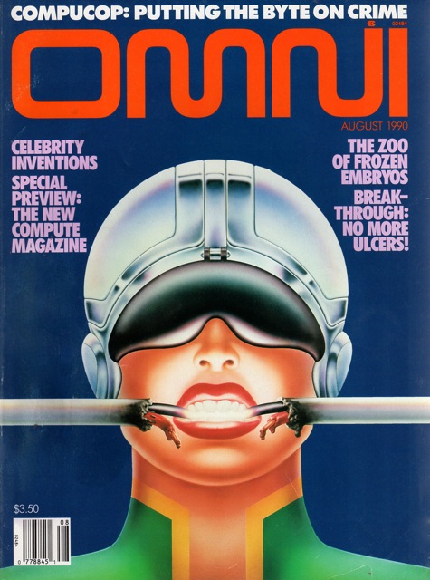 Omni August 1990 magazine back issue Omni magizine back copy 