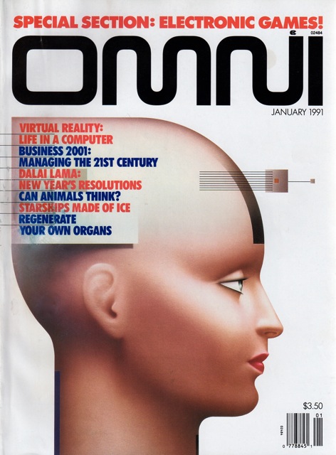 Omni January 1991 magazine back issue Omni magizine back copy 