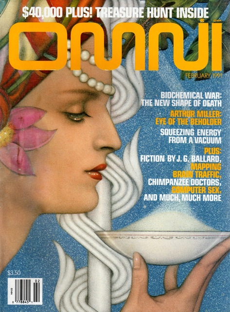 Omni February 1991 magazine back issue Omni magizine back copy 