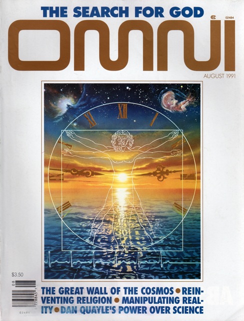 Omni August 1991 magazine back issue Omni magizine back copy 
