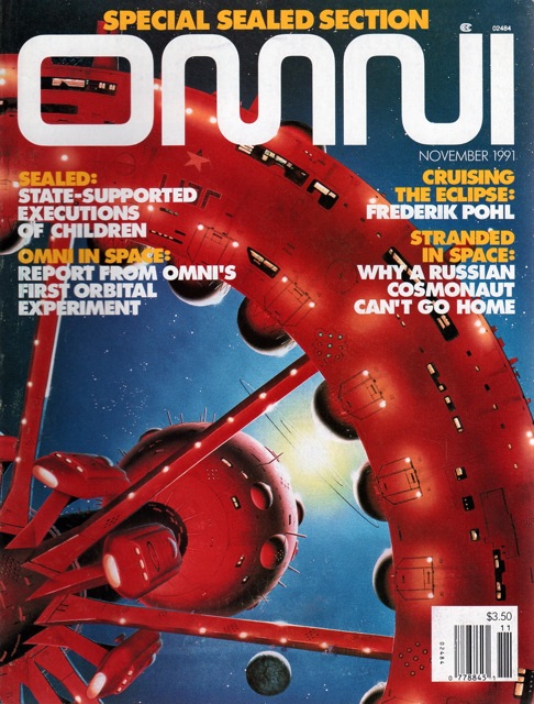 Omni November 1991 magazine back issue Omni magizine back copy 