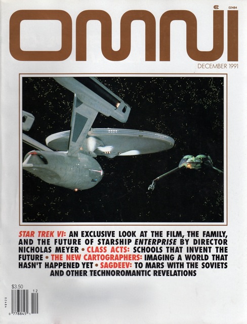 Omni December 1991 magazine back issue Omni magizine back copy 