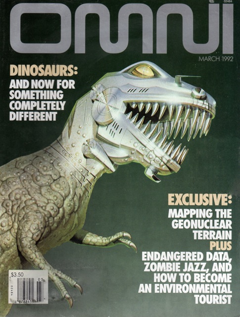 Omni March 1992 magazine back issue Omni magizine back copy 