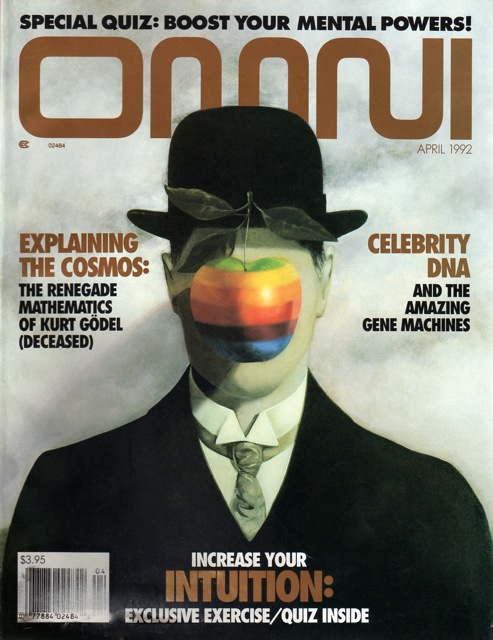 Omni April 1992 magazine back issue Omni magizine back copy 