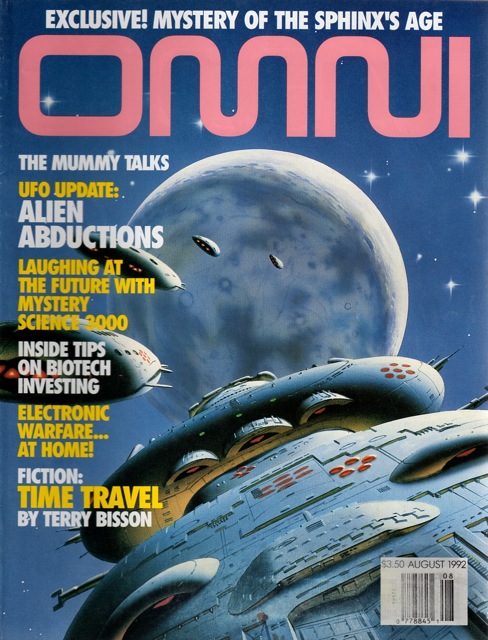 Omni August 1992 magazine back issue Omni magizine back copy 