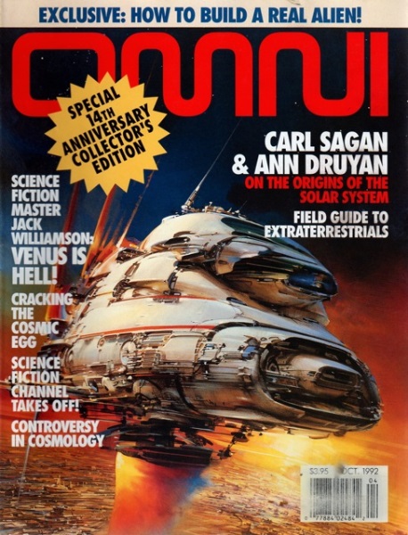 Omni October 1992 magazine back issue Omni magizine back copy 