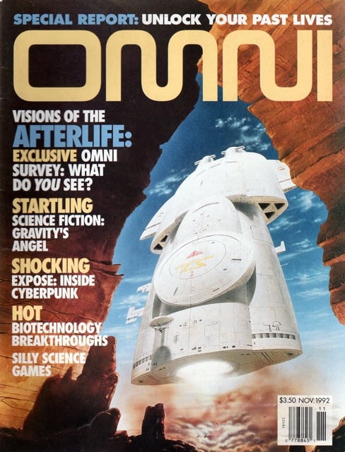 Omni November 1992 magazine back issue Omni magizine back copy 