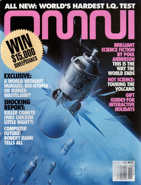 Omni December 1992 magazine back issue Omni magizine back copy 