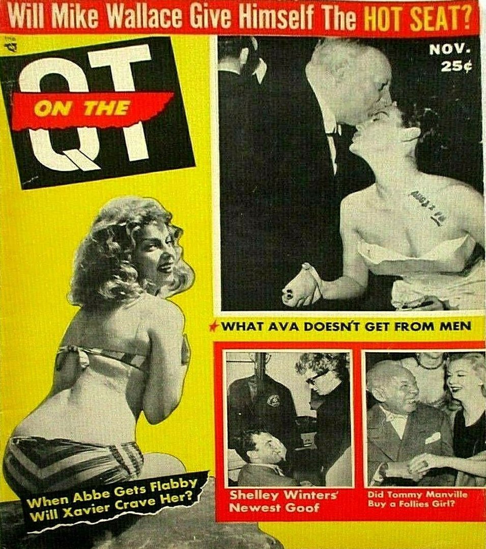 On the Q.T. November 1957 magazine back issue On the Q.T. magizine back copy 