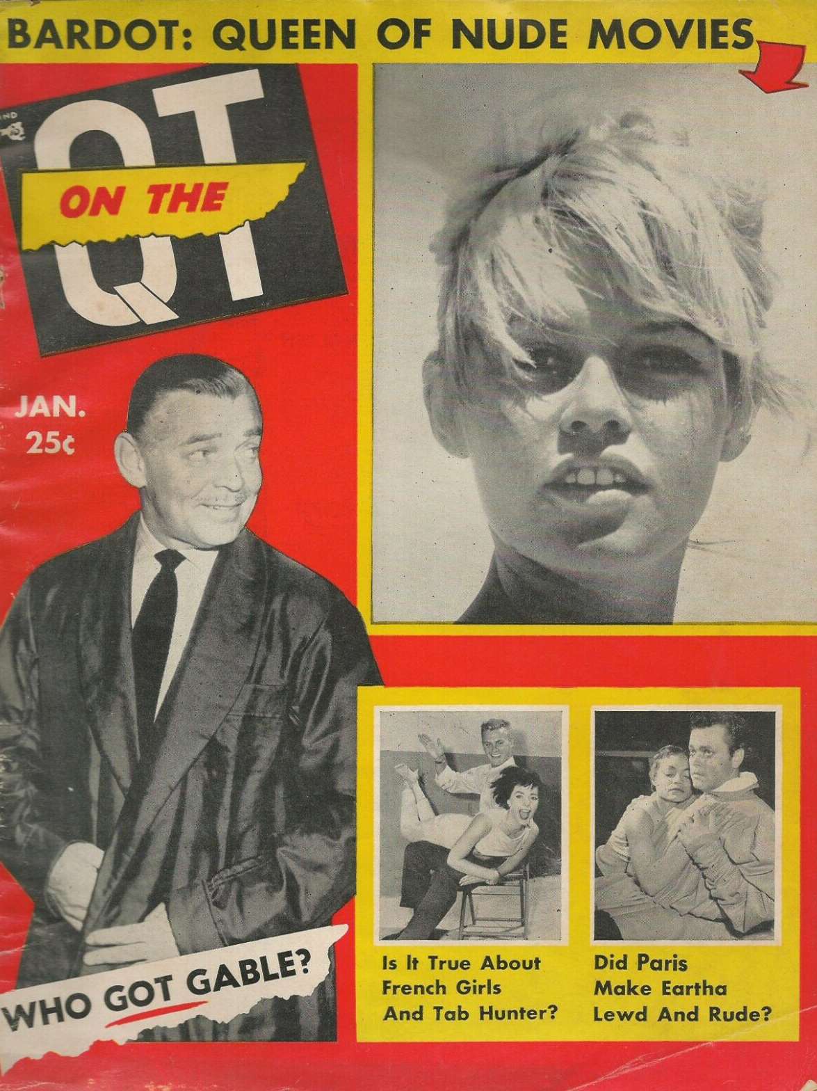 On the Q.T. January 1958 magazine back issue On the Q.T. magizine back copy 