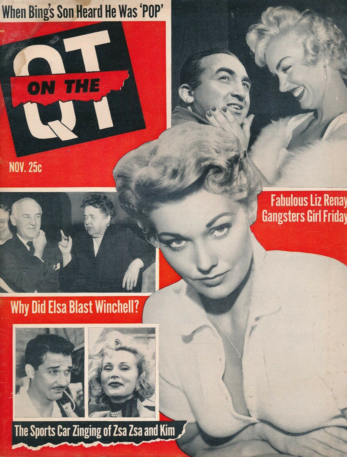 On the Q.T. November 1958 magazine back issue On the Q.T. magizine back copy 