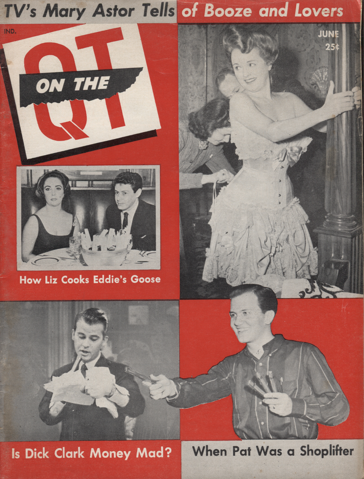 On the Q.T. June 1959 magazine back issue On the Q.T. magizine back copy 