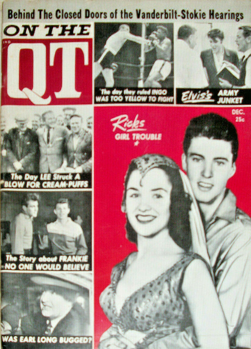 On the Q.T. December 1959 magazine back issue On the Q.T. magizine back copy 
