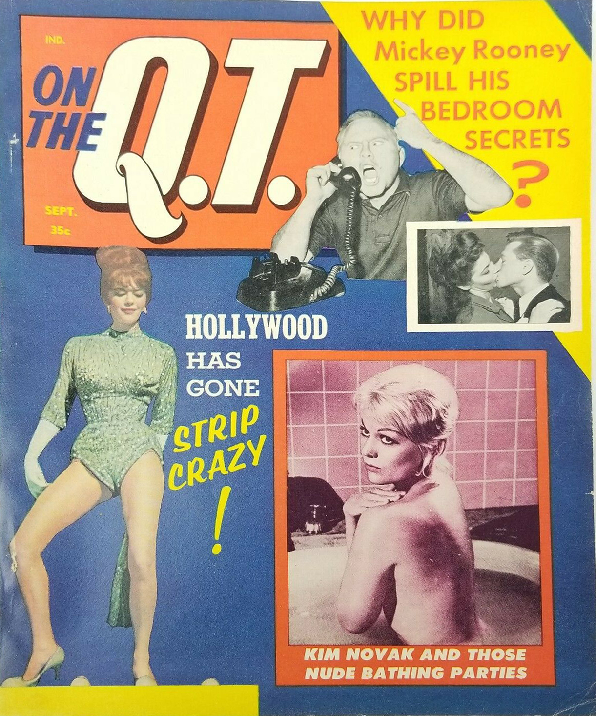 On the Q.T. September 1963 magazine back issue On the Q.T. magizine back copy 