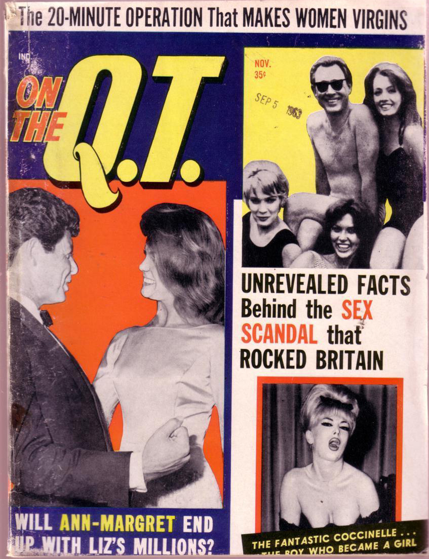 On the Q.T. November 1963 magazine back issue On the Q.T. magizine back copy 