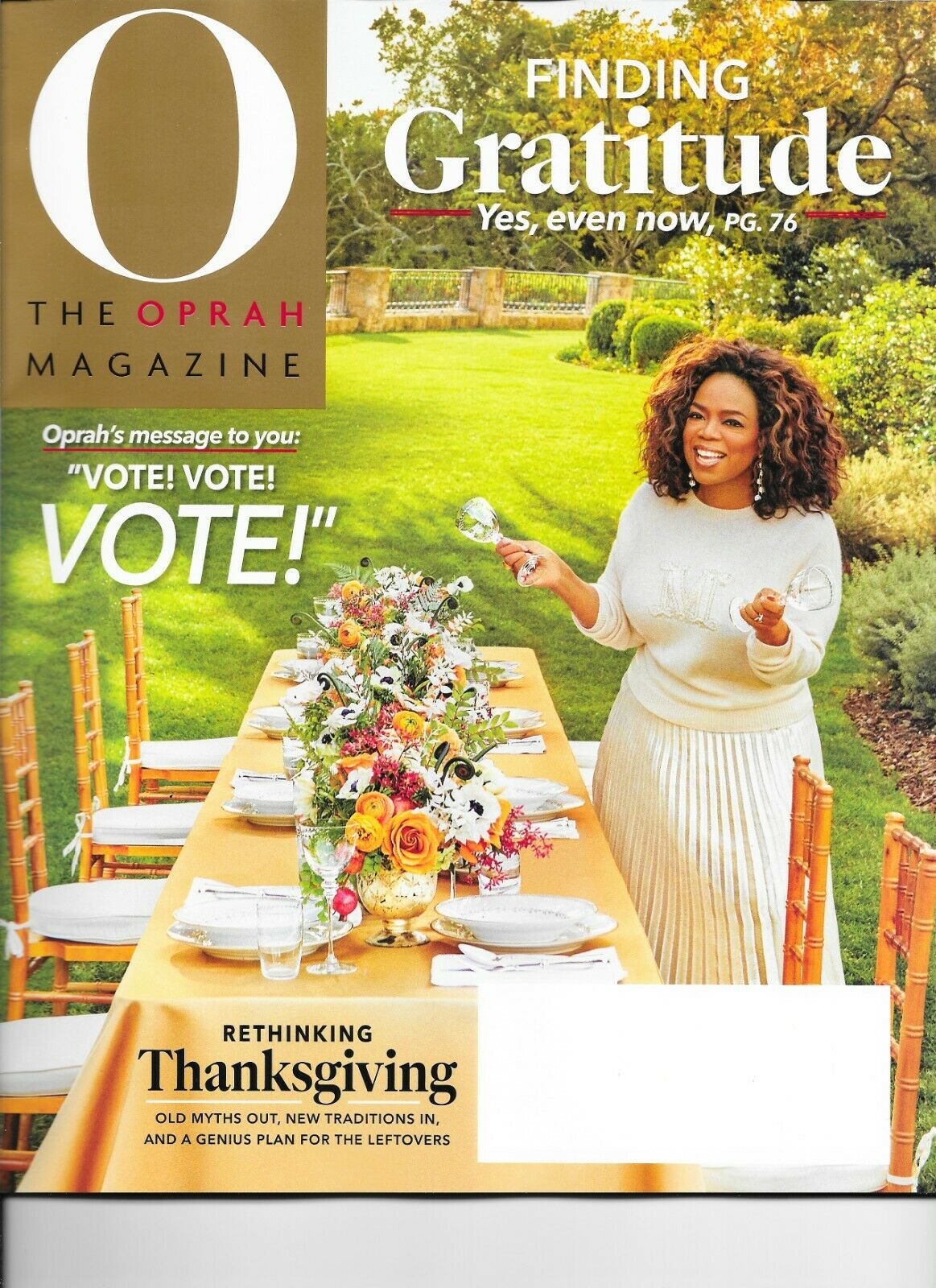 O: Oprah November 2020 magazine back issue O: Oprah magizine back copy 
