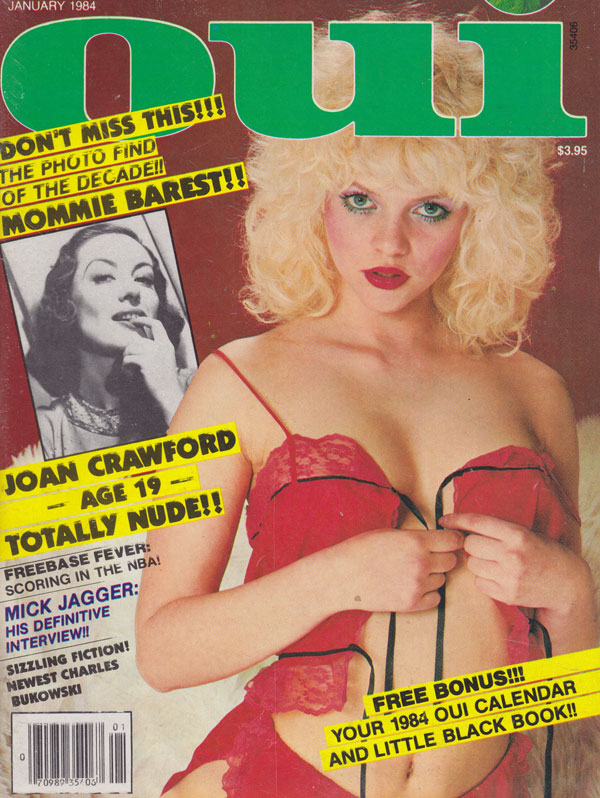Oui January 1984 magazine back issue Oui magizine back copy 1984 back issues of oui xxx magazine joan crawford nude hottest pornstars spread wide open sizzling 