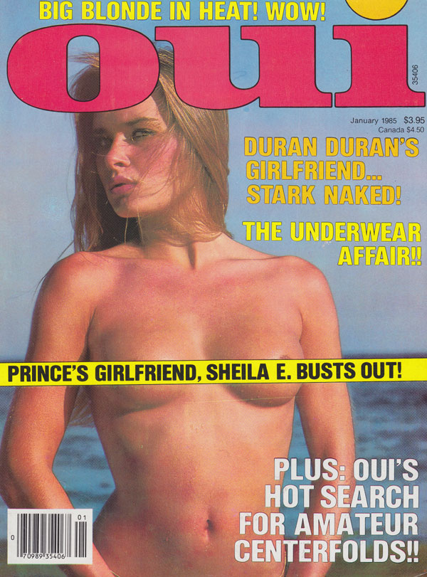 Oui January 1985 magazine back issue Oui magizine back copy oui magazine 1985 back issues hottest babes nude big blonde busty hotties hardcore pixx sheila e. na