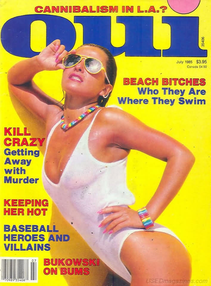 Oui July 1985 magazine back issue Oui magizine back copy 
